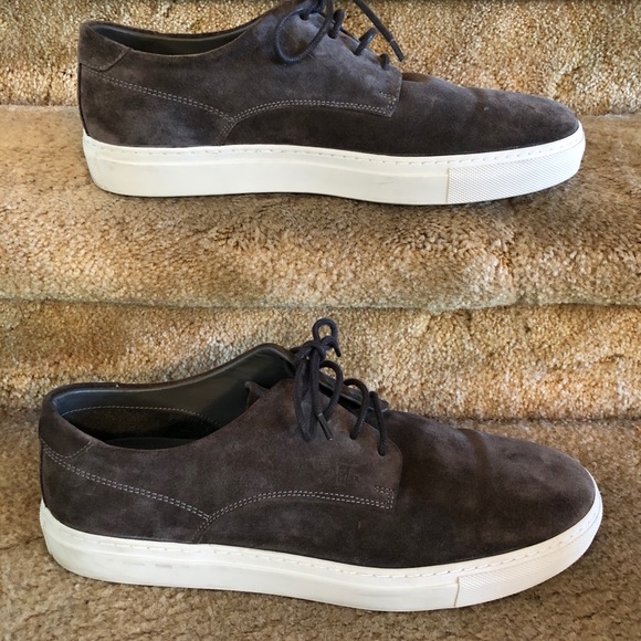 Allen Edmonds “Howard Derby” Grey Suede Sneakers 2714 main image 5